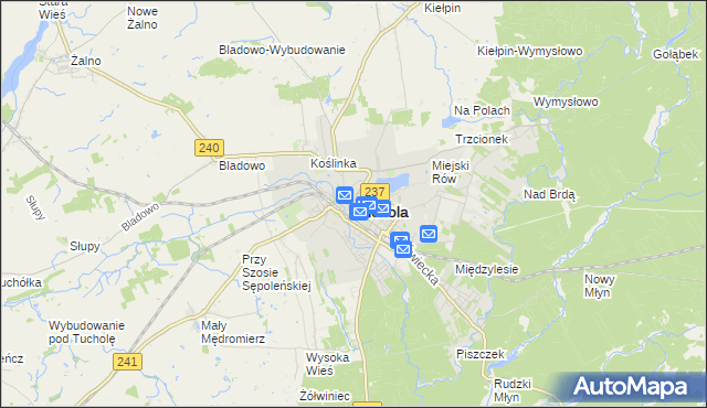 mapa Tuchola, Tuchola na mapie Targeo