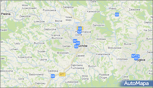 mapa Tuchów, Tuchów na mapie Targeo