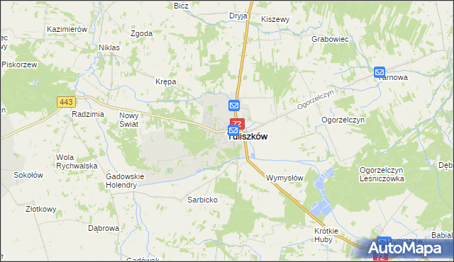 mapa Tuliszków, Tuliszków na mapie Targeo