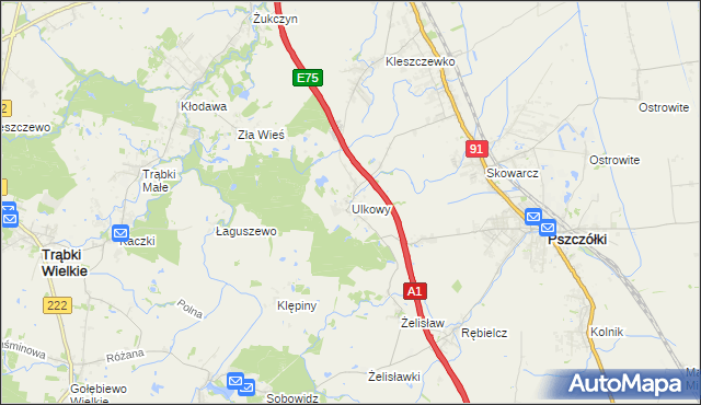 mapa Ulkowy, Ulkowy na mapie Targeo