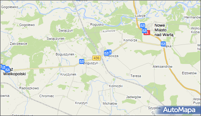 mapa Utrata gmina Nowe Miasto nad Wartą, Utrata gmina Nowe Miasto nad Wartą na mapie Targeo