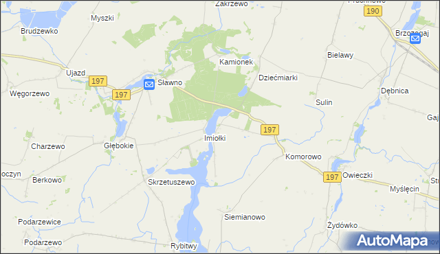 mapa Waliszewo gmina Kłecko, Waliszewo gmina Kłecko na mapie Targeo