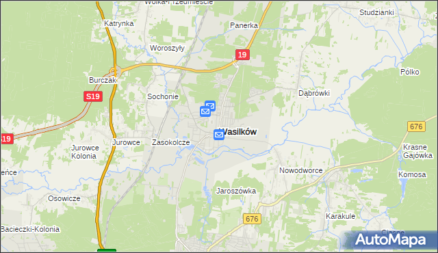 mapa Wasilków, Wasilków na mapie Targeo