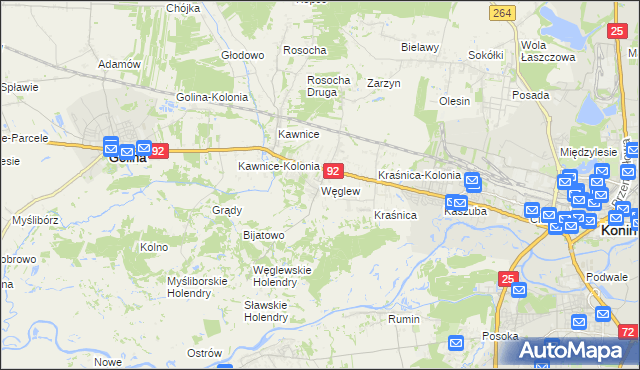 mapa Węglew, Węglew na mapie Targeo
