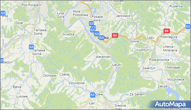 mapa Weremień, Weremień na mapie Targeo