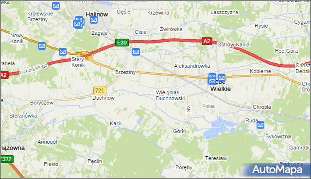 mapa Wielgolas Duchnowski, Wielgolas Duchnowski na mapie Targeo