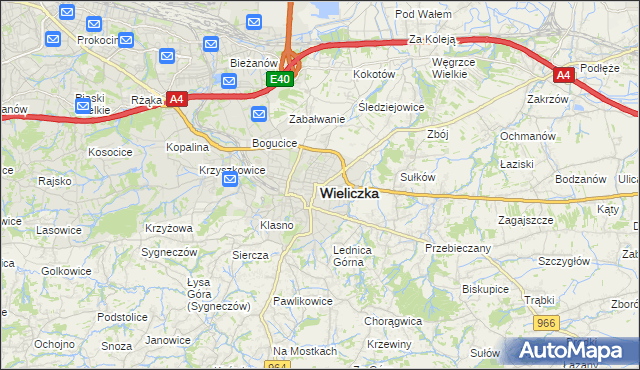 mapa Wieliczka, Wieliczka na mapie Targeo