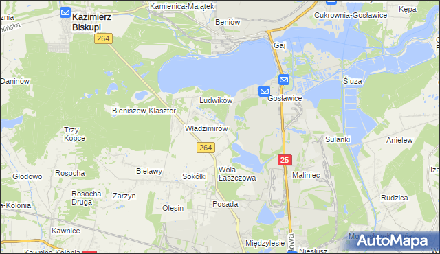 mapa Wieruszew, Wieruszew na mapie Targeo