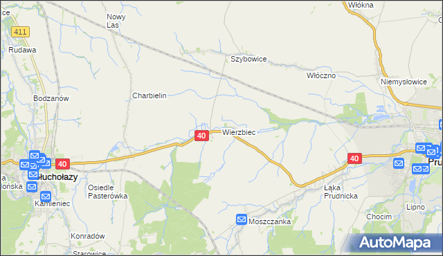 mapa Wierzbiec, Wierzbiec na mapie Targeo