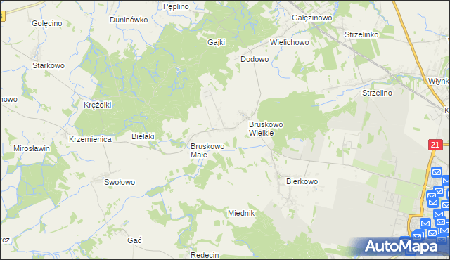 mapa Wierzbięcin gmina Słupsk, Wierzbięcin gmina Słupsk na mapie Targeo
