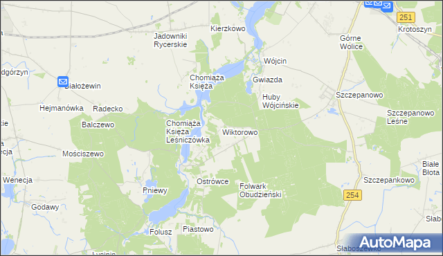 mapa Wiktorowo gmina Gąsawa, Wiktorowo gmina Gąsawa na mapie Targeo