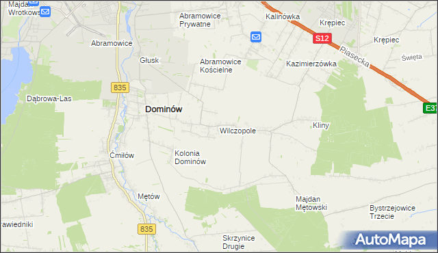 mapa Wilczopole, Wilczopole na mapie Targeo