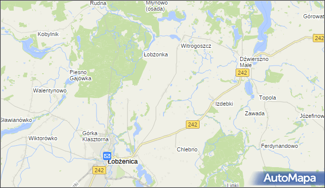 mapa Witrogoszcz-Osada, Witrogoszcz-Osada na mapie Targeo