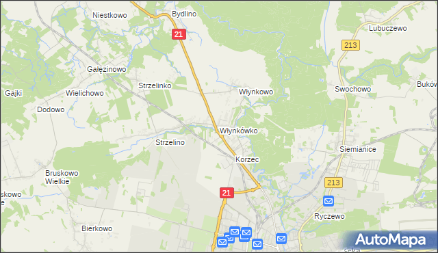 mapa Włynkówko, Włynkówko na mapie Targeo