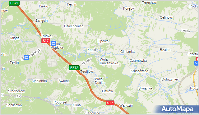 mapa Wola Karczewska, Wola Karczewska na mapie Targeo