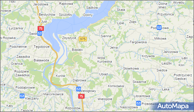 mapa Wola Kurowska, Wola Kurowska na mapie Targeo