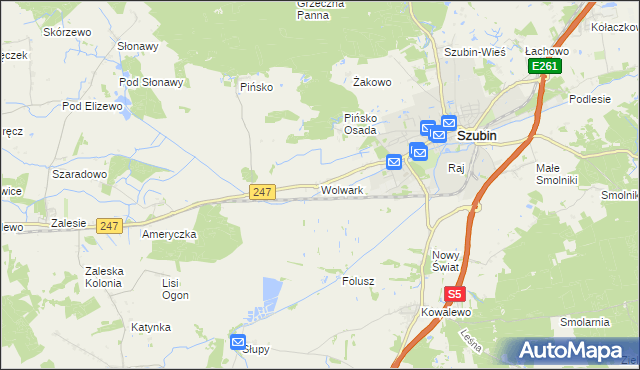 mapa Wolwark, Wolwark na mapie Targeo