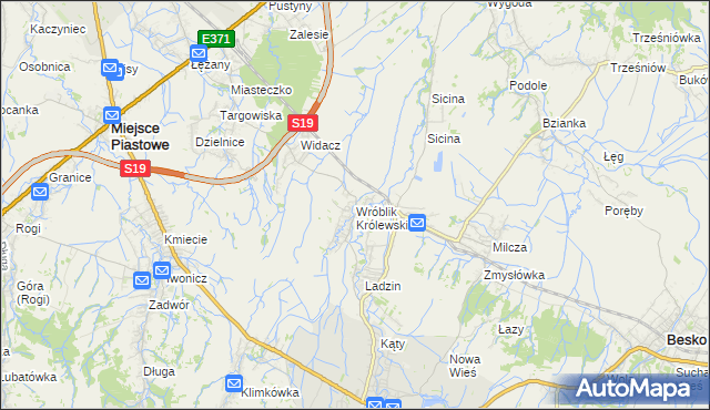 mapa Wróblik Królewski, Wróblik Królewski na mapie Targeo