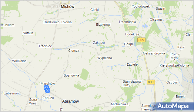 mapa Wypnicha, Wypnicha na mapie Targeo