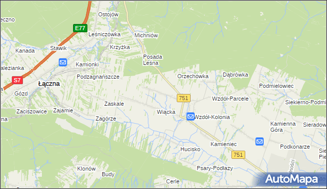 mapa Wzdół Rządowy, Wzdół Rządowy na mapie Targeo