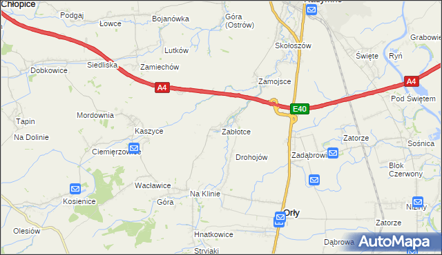 mapa Zabłotce gmina Radymno, Zabłotce gmina Radymno na mapie Targeo