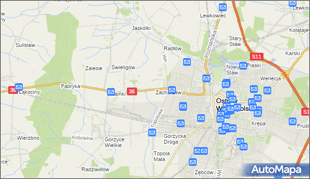 mapa Zacharzew, Zacharzew na mapie Targeo