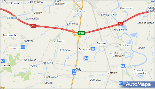 mapa Zadąbrowie gmina Radymno, Zadąbrowie gmina Radymno na mapie Targeo