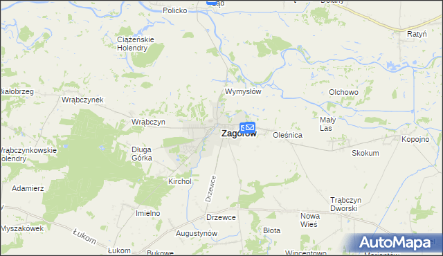 mapa Zagórów, Zagórów na mapie Targeo
