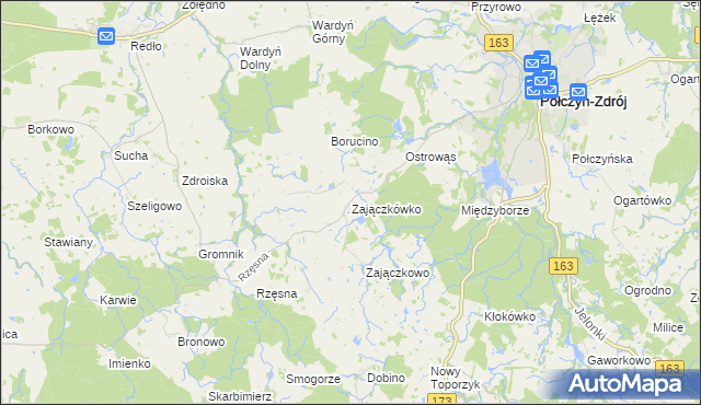 mapa Zajączkówko, Zajączkówko na mapie Targeo