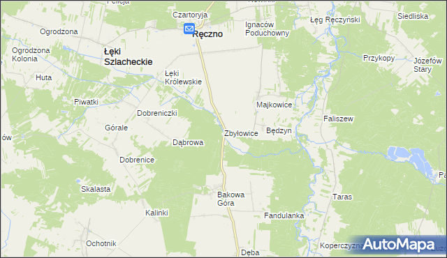 mapa Zbyłowice, Zbyłowice na mapie Targeo