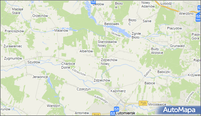 mapa Zdziechów Nowy, Zdziechów Nowy na mapie Targeo