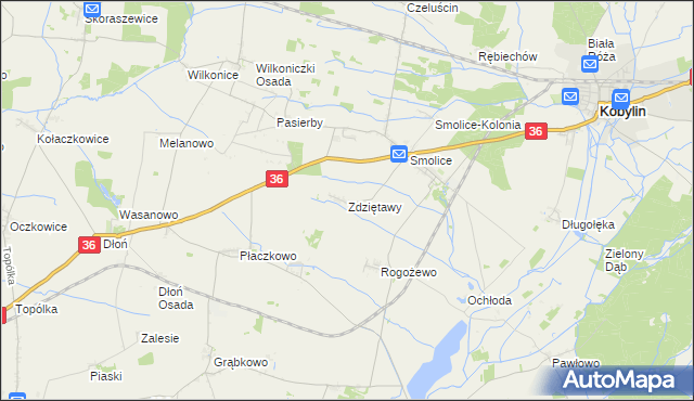 mapa Zdziętawy, Zdziętawy na mapie Targeo
