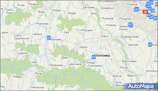 mapa Żeglce, Żeglce na mapie Targeo