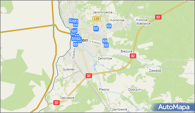 mapa Żenichów, Żenichów na mapie Targeo