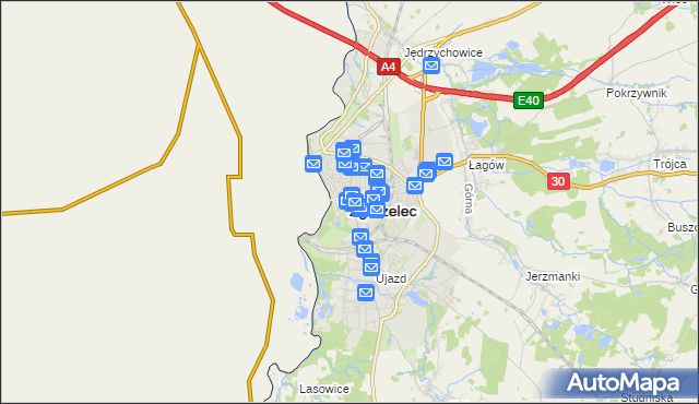 mapa Zgorzelec, Zgorzelec na mapie Targeo