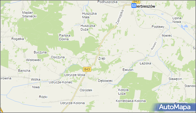 mapa Zrąb, Zrąb na mapie Targeo
