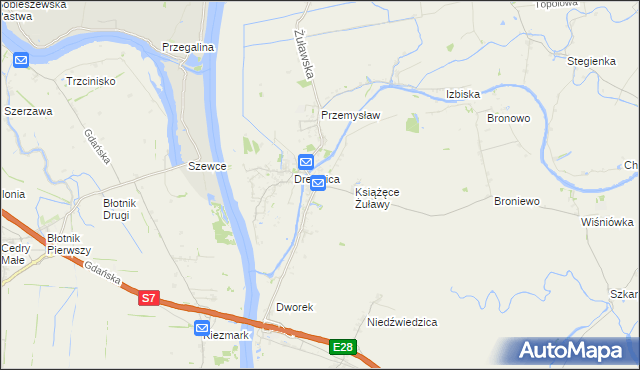 mapa Żuławki, Żuławki na mapie Targeo