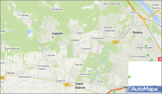 mapa Klaudyn, Klaudyn na mapie Targeo