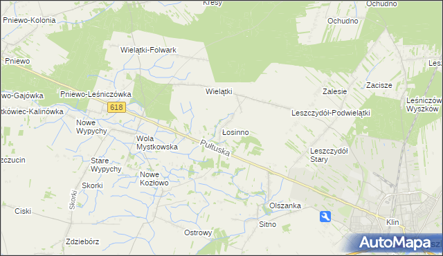 mapa Łosinno, Łosinno na mapie Targeo