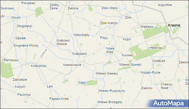 mapa Milewo-Tabuły, Milewo-Tabuły na mapie Targeo