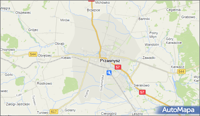 mapa Przasnysz, Przasnysz na mapie Targeo