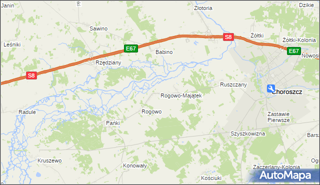 mapa Rogowo-Majątek, Rogowo-Majątek na mapie Targeo