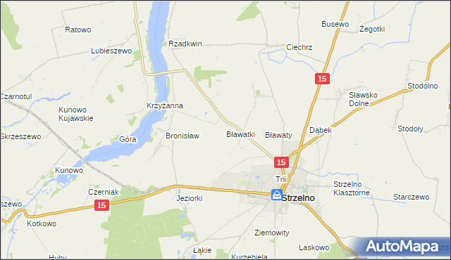 mapa Bławatki, Bławatki na mapie Targeo