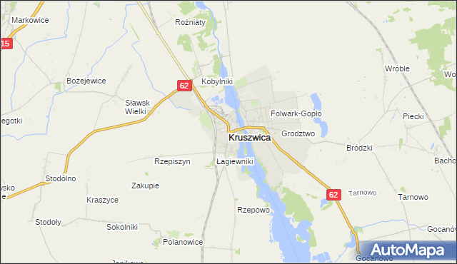 mapa Kruszwica, Kruszwica na mapie Targeo