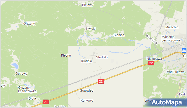 mapa Krzyż gmina Czersk, Krzyż gmina Czersk na mapie Targeo