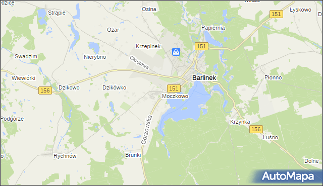 mapa Moczkowo, Moczkowo na mapie Targeo