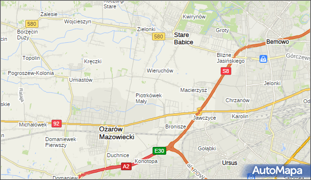 mapa Piotrkówek Duży, Piotrkówek Duży na mapie Targeo