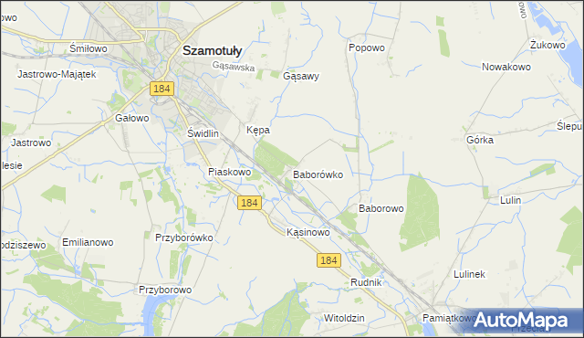 mapa Baborówko, Baborówko na mapie Targeo