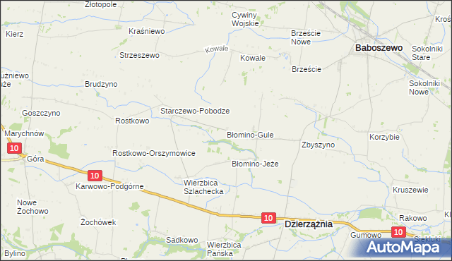mapa Błomino-Gule, Błomino-Gule na mapie Targeo