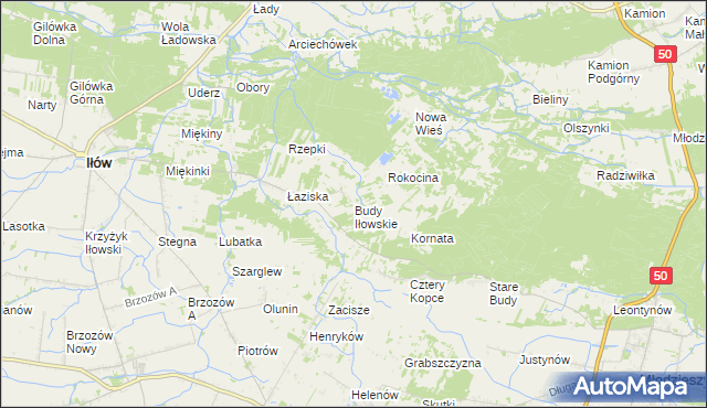 mapa Budy Iłowskie, Budy Iłowskie na mapie Targeo